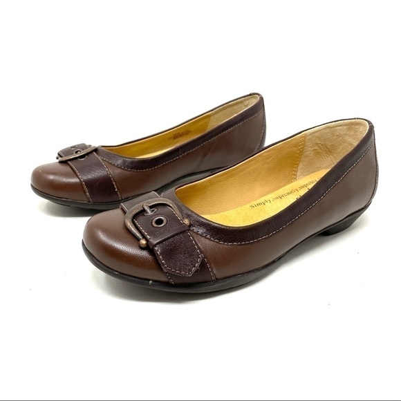 Softspots Presto Root Brown leather flats WIDE - Picture 2 of 7